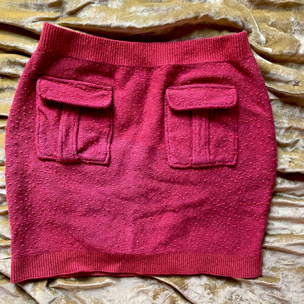 PLUS SIZE GRANNY KNIT PENCIL MINI w/ pockets